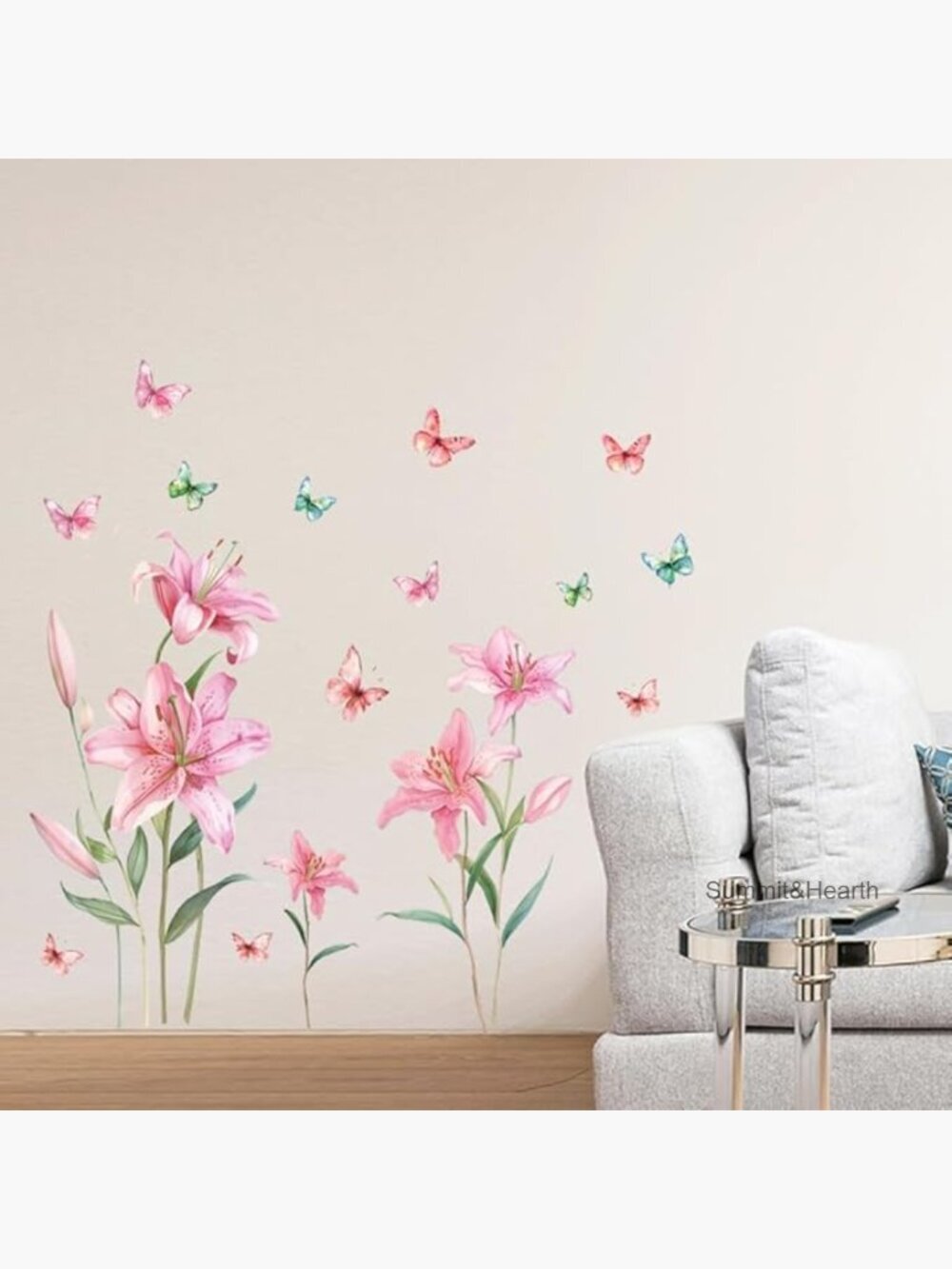 Removable Vinyl Wall Decals, 2 Sheets 11.8x35.4 Inch, Peel and Stick Murals